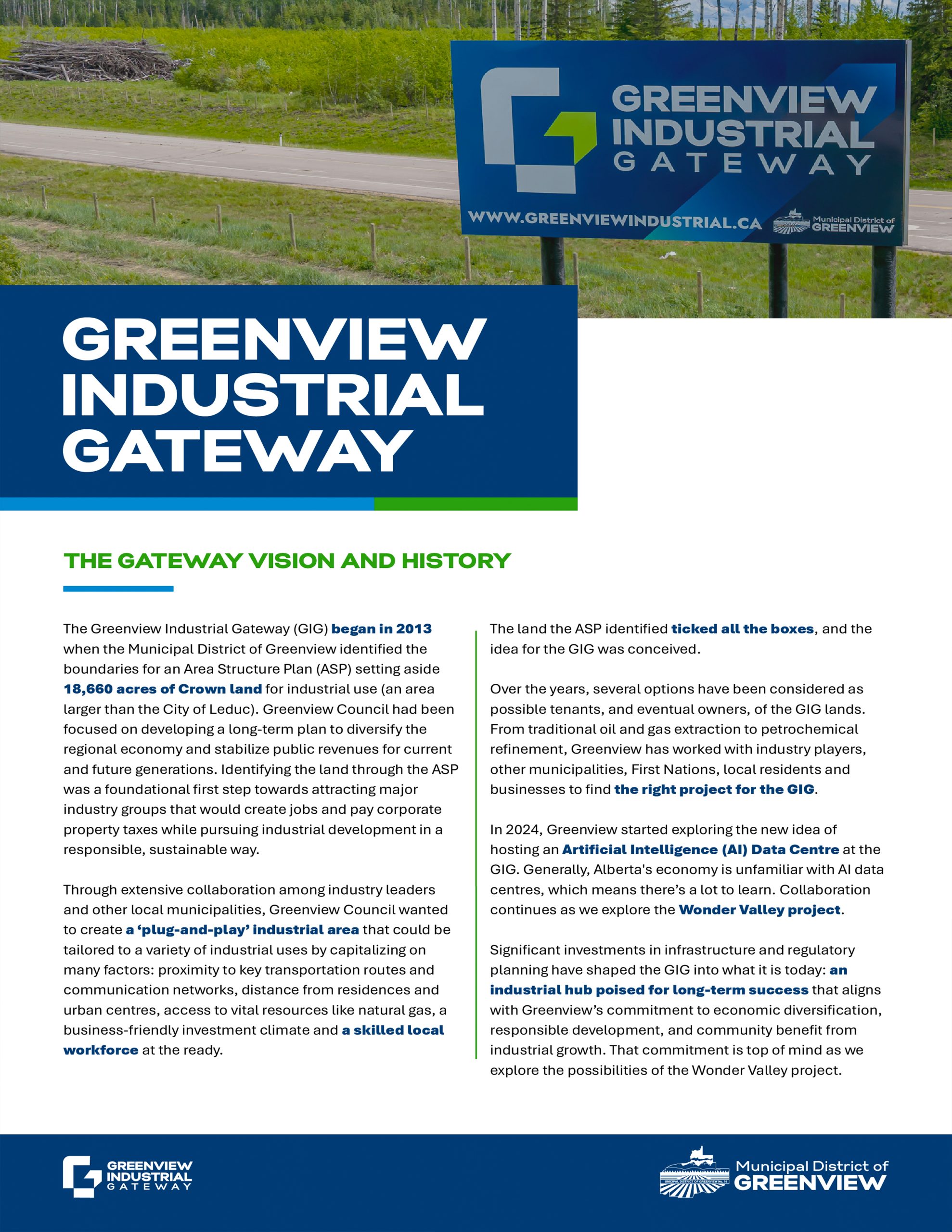 Frequently Asked Questions: Wonder Valley and the Greenview Industrial Gateway, June 2026 Cover Image